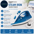 Amazon Basics Steam Iron Nonstick Soleplate 1800W 20g Continuous Steam