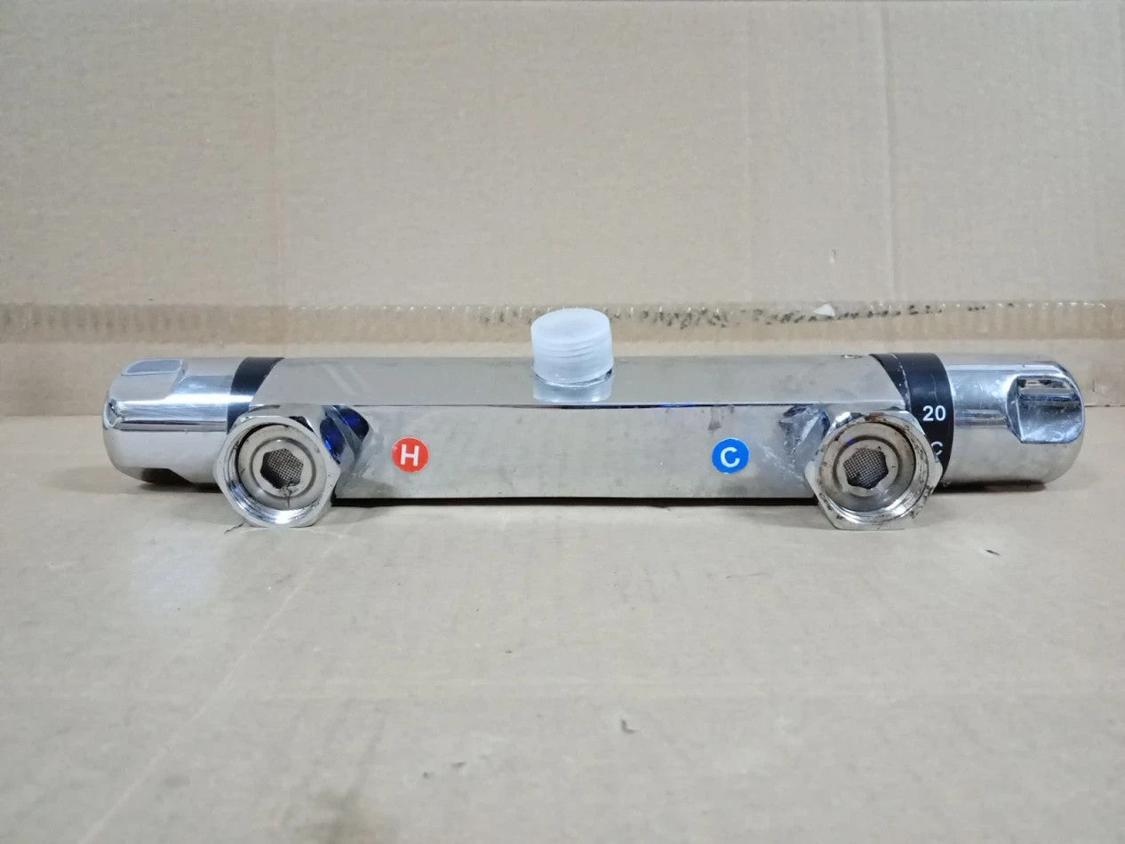 Thermostatic Shower Mixer Bar Round Wall Mounted Bath Shower Mixer Valve