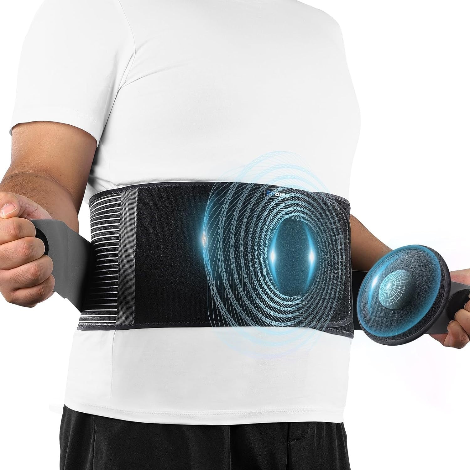Fitomo Abdominal Binder Pressurized Strap 3D Pad Umbilical Hernia L/XL New