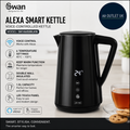 Swan Alexa Smart Kettle 1.5L Voice Controlled LED Touch Panel 6 SK14650BLKN