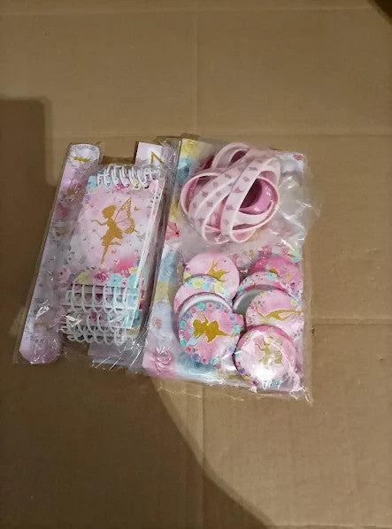 Fairy Party Favors Goodie Bags Mini Notepads Rubber Bracelets Stickers New