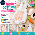 Beipegin Baby Bunny Costume Bodysuit Rabbit Hat Carrot Newborn Infant Design