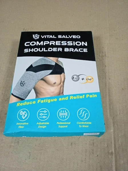 Vital Salveo Adjustable Compression Shoulder Brace Support Warp Strap Small New