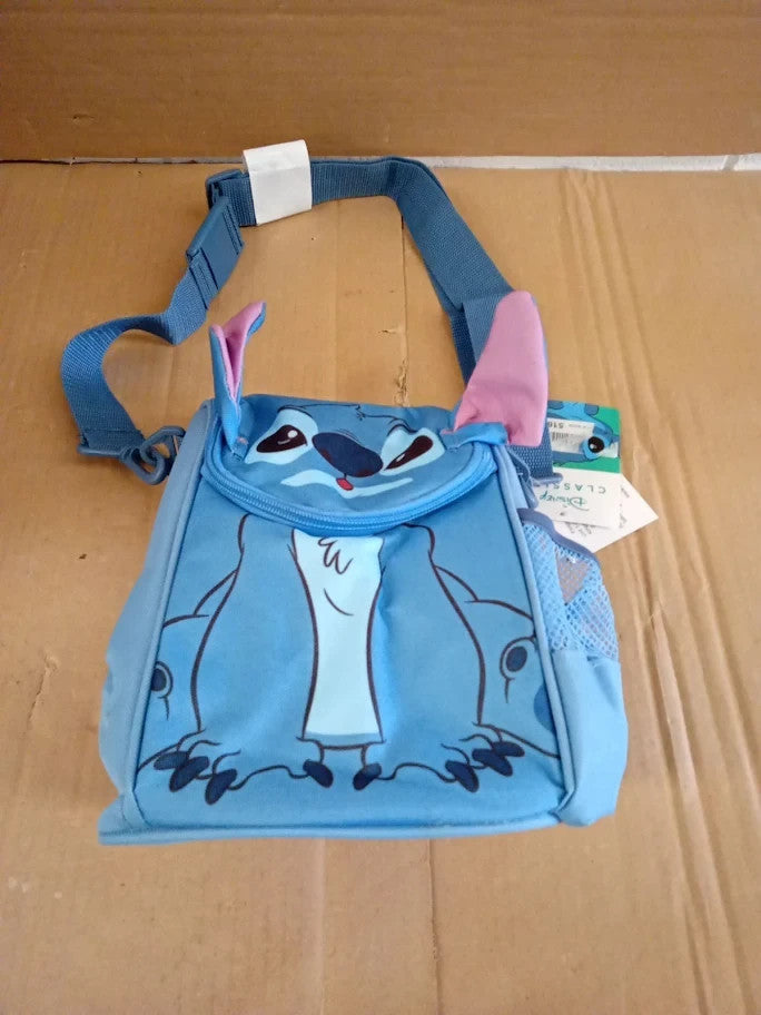 Disney Stitch 3D Lunch Bag With Strap Kids School Thermal Insulated Large New