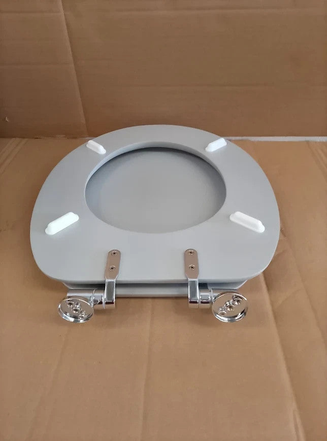 Argos Wood Slow Close Pine Toilet Seat Adjustable Grey 456x380x62cm New