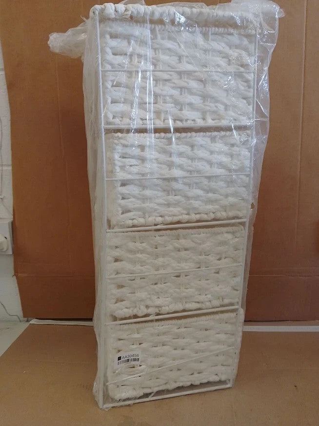 Argos Home 4 Drawer Bathroom Corner Unit White Storage Cabinet Organiser