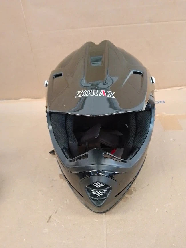 Zorax ZORX15 Black XL 55 To 56cm Kids Children Motocross Motorbike Helmet