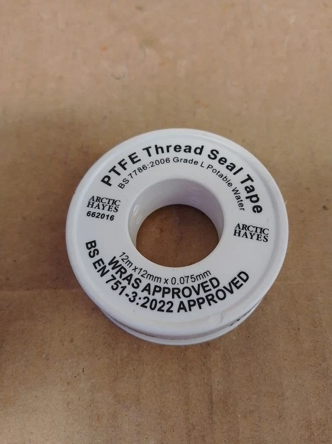 Arctic Hayes 662016 PTFE Thread Seal Tape 12mmx12m WRAS Plumbing Water