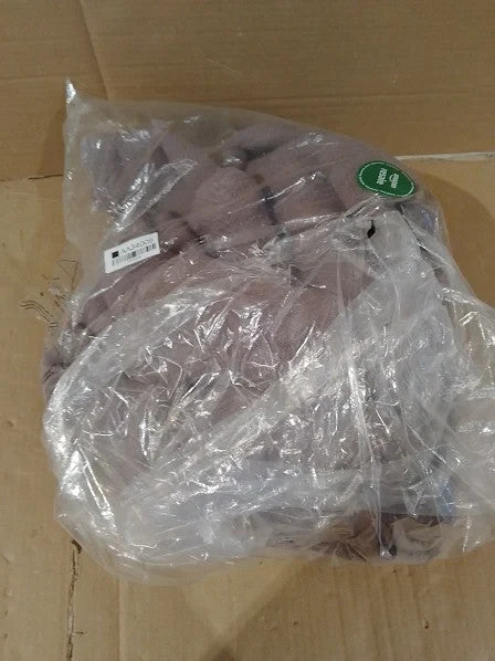 Eddie Bauer Home Herringbone Blanket 100% Cotton Lightweight 90x90in New