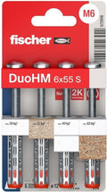 Fischer 572916 DuoHM Cavity Dowels 6x55 S TX Metric Panhead Screw Pack Of 4 New
