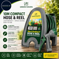 Green Haven Garden Hose Pipe Reel 10m 32ft Lightweight Compact 7 Pattern Spray