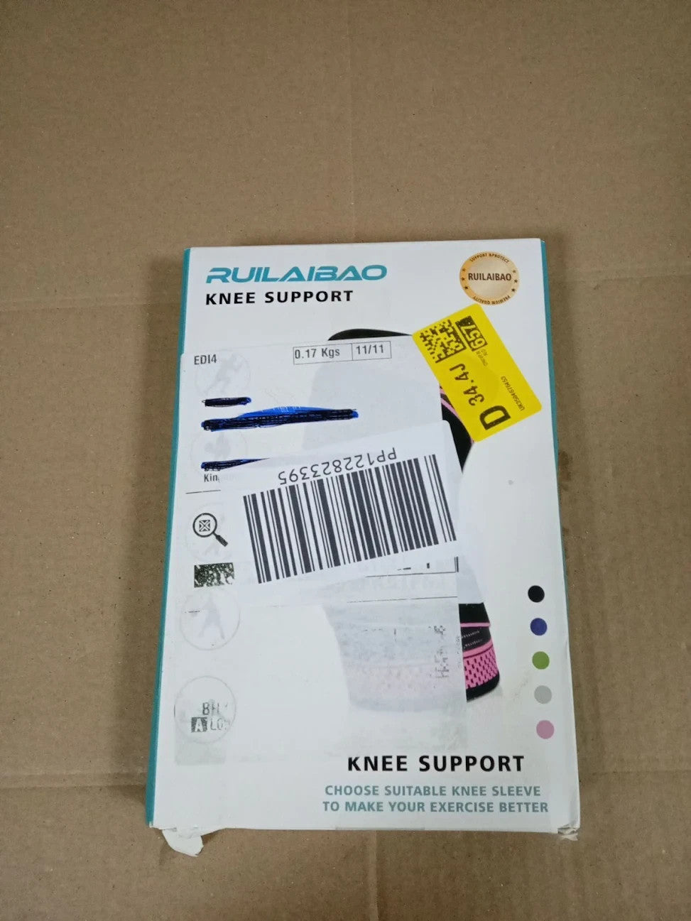 Ruilaibao Adjustable Knee Support Brace 1 Piece Compression Sleeve Black XXL New