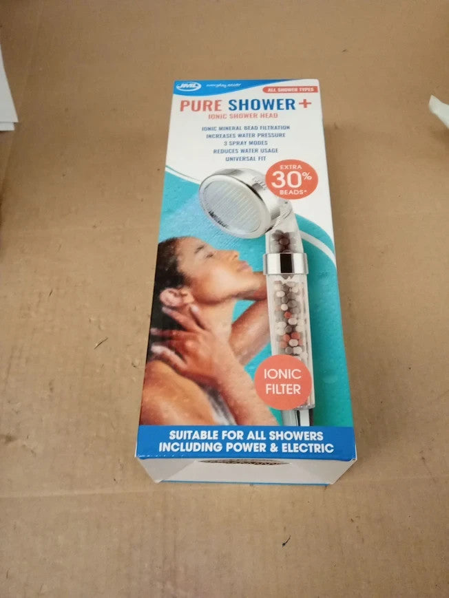 JML 3 Spray Modes Function Pure Shower Head Plus Chrome Ionic Universal Fit New