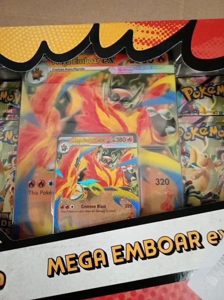 Pokmon TCG Mega Evolution Ascended Heroes Mega Emboar 1 Foil Promo Card New
