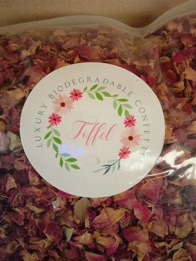 TOFFEL Biodegradable Natural Flower Petal Confetti 4L Dried Rose Eco Wedding New