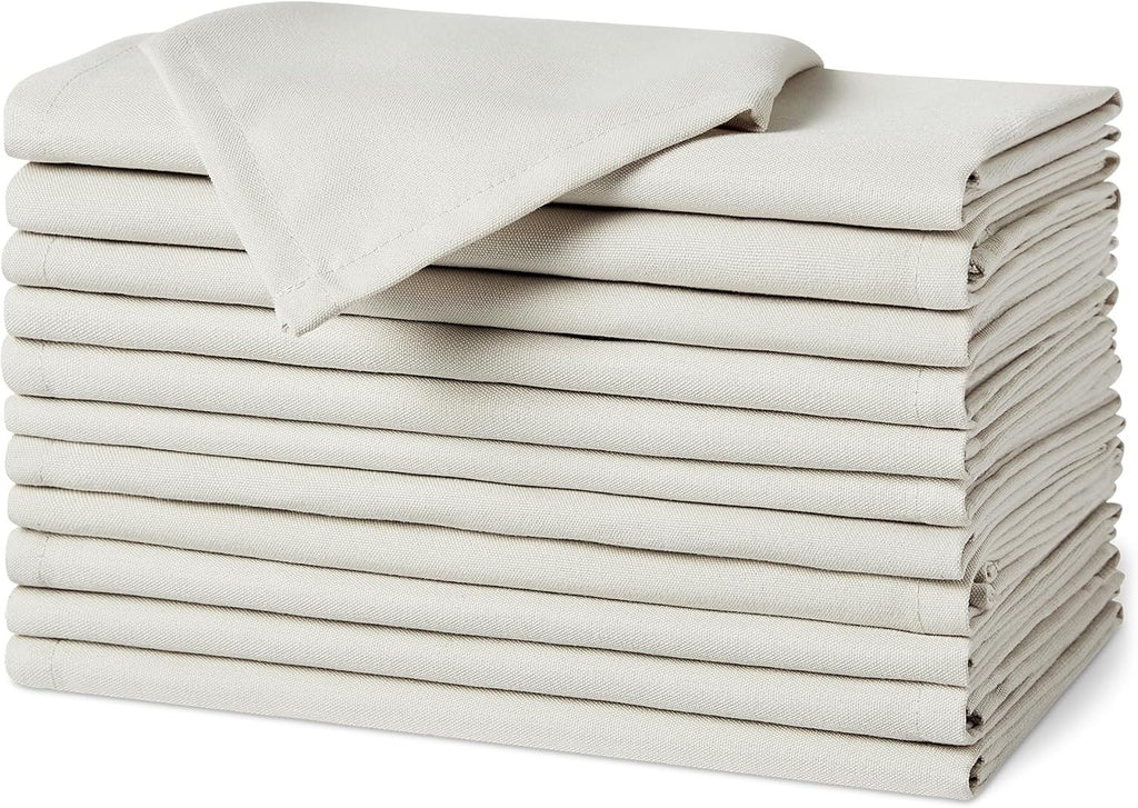 Amazon Basics Reusable Stain Wrinkle Resistant Cloth Napkins 43x43cm New