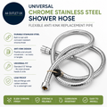 Universal Chrome Stainless Steel Shower Hose Flexible Anti Kink Replacement
