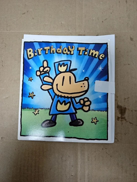 Dog Man Birthday Card Happy Birthday Card Children Dogman Birthday Time New