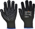 Portwest A790 Work Gloves Specialist Anti Vibration Glove Black Large Pair New