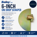 Bailey 1742 6in Uni Drop Scraper Scraping Removing Materials