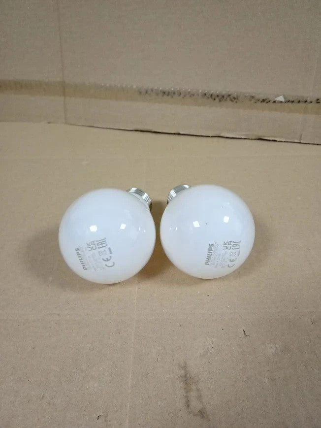 Philips LED Classic A60 Frosted Light Bulb 2 Pack E27 Edison Warm White New