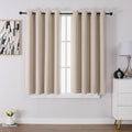 Cucraf Blackout Bedroom Living Room Beige Thermal Curtains 46x54in New