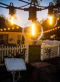Solar Garden Lights Outdoor 9.5M 31FT Solar Festoon Lights 15+1 G40 Globe New