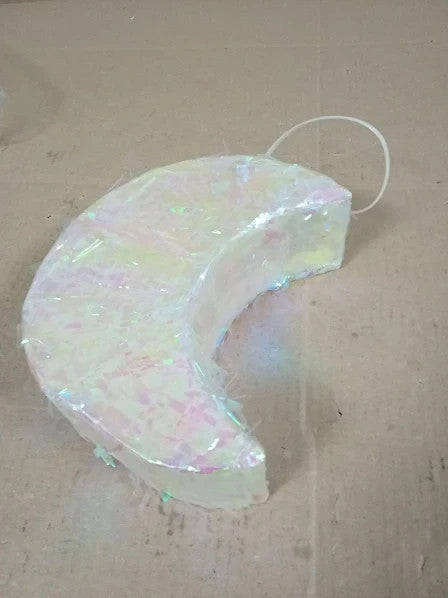 Unique 26363 Mini Iridescent Moon Pinata Favour Decoration 16.5x16.5x7cm New