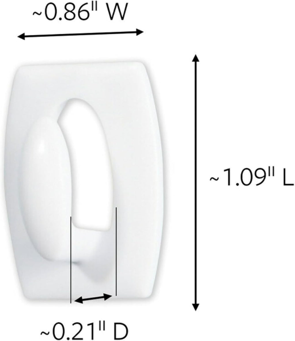 Command Decorating Hooks Mini Transparent Multi 4 Pieces Adhesive Damage Free