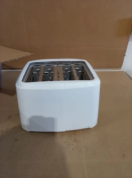 Pifco White Toaster 4 Slice Dual Control 6 Browning Levels 24.8x24.8x16.8cm New