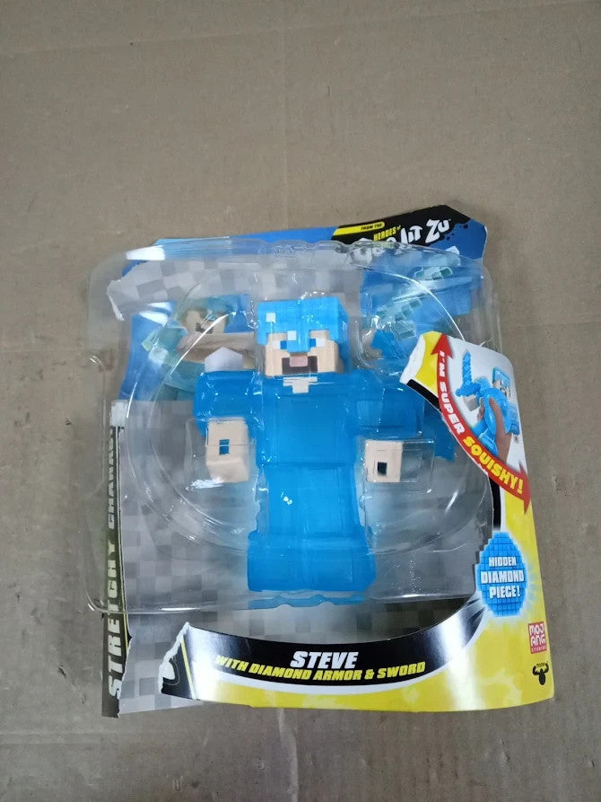 Heroes of Goo Jit Zu Minecraft Steve Stretch Figure Diamond Armour Sword Design