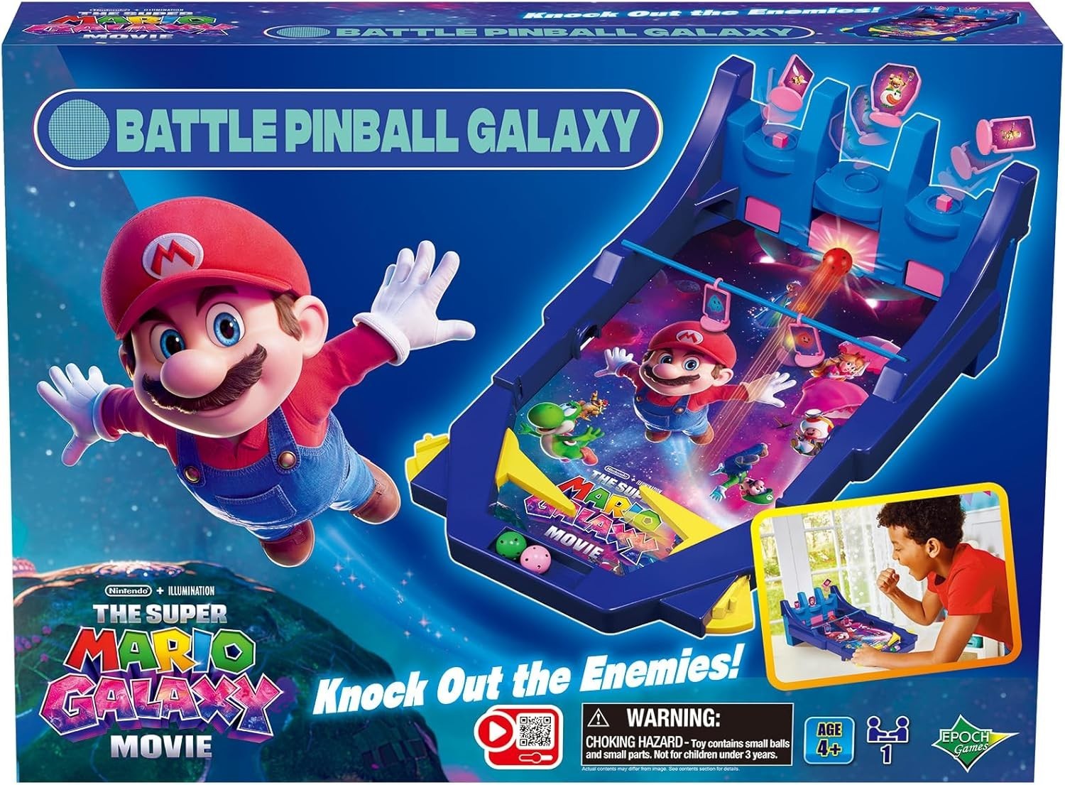 Epoch Games Super Mario Galaxy Video Movie Battle Pinball Party Design 7629 New