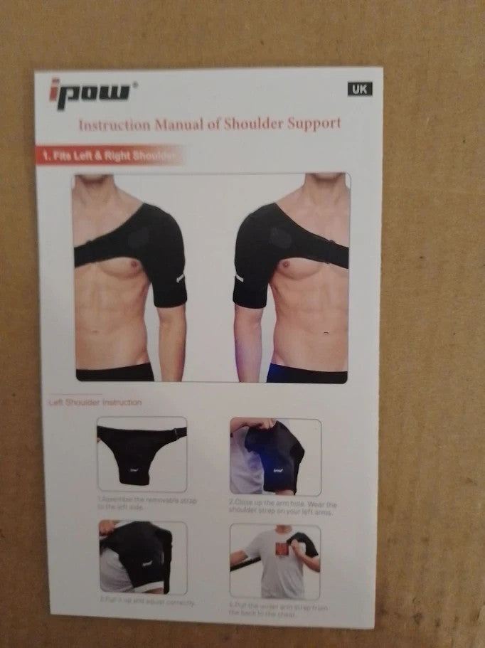Ipow Adjustable Unisex Shoulder Support Brace Strap Fits Left Right Medium New