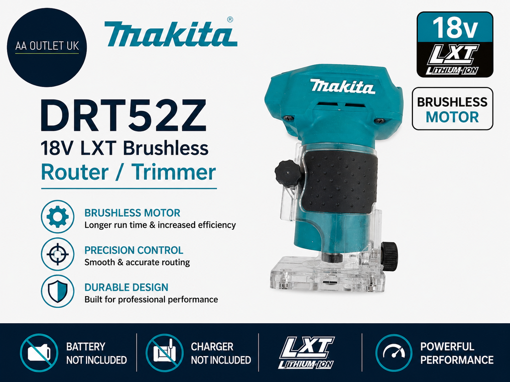 Makita DRT52Z 18V Lithium Ion LXT Brushless Router Trimmer Body Only