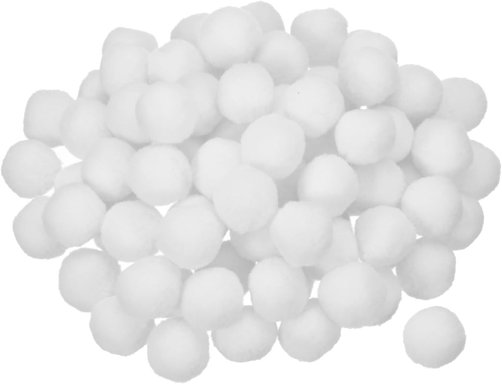 Sourcing Map Pom Felt Balls Felting Fabric 2cm 20mm White Home Project New