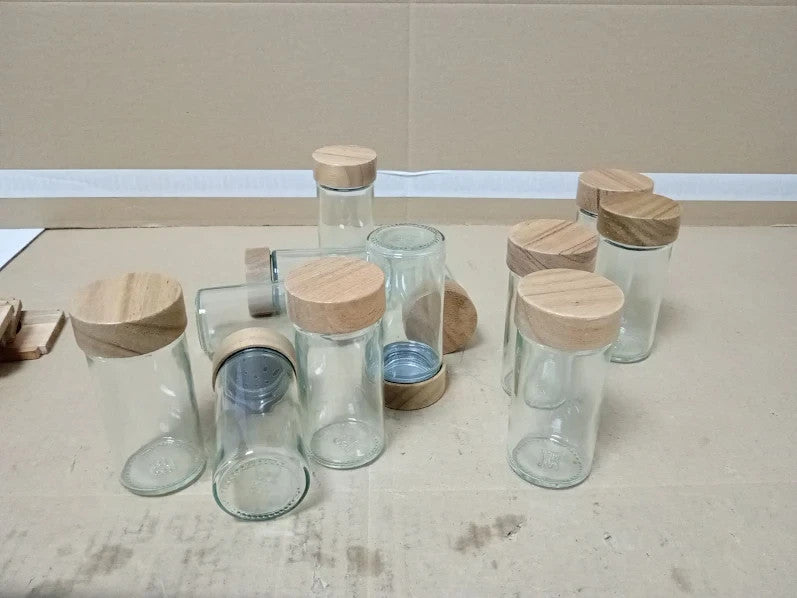 Salter Toronto Rotating Spice Rack 12 Refillable Glass Jars Including Labels
