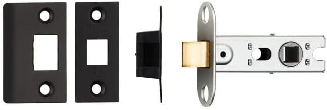 Carlisle Brass 76mm Bolt Through Tubular Latch 8mm Follower Squar Matt Black New