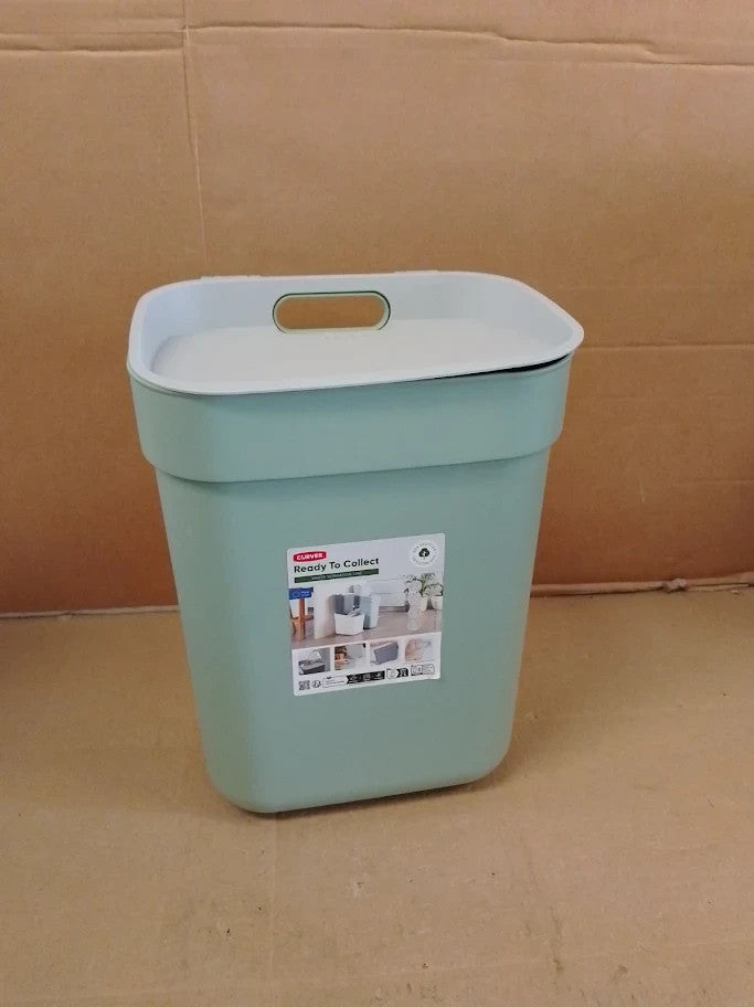 Curver Ready Collect 100% Recycled 10L Kitchen Accessories Lift Top Bin Grey