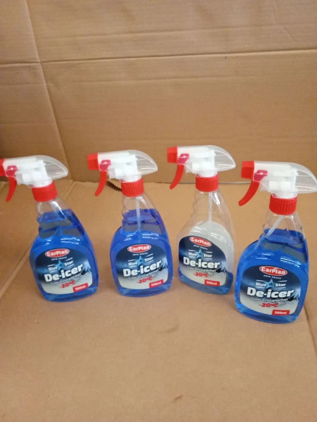 CarPlan TDI501 Blue Star Winter De Icer Trigger Spray 500ml 4pc