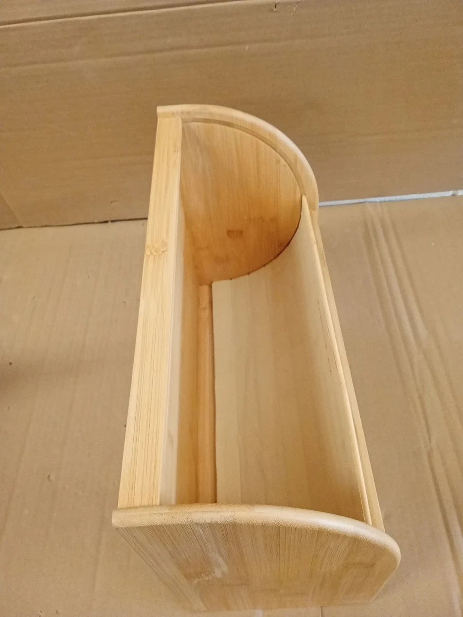 Habitat Bamboo Bread Bin Roll Top Lid 16x38x26cm Full Loaf Kitchen Kit