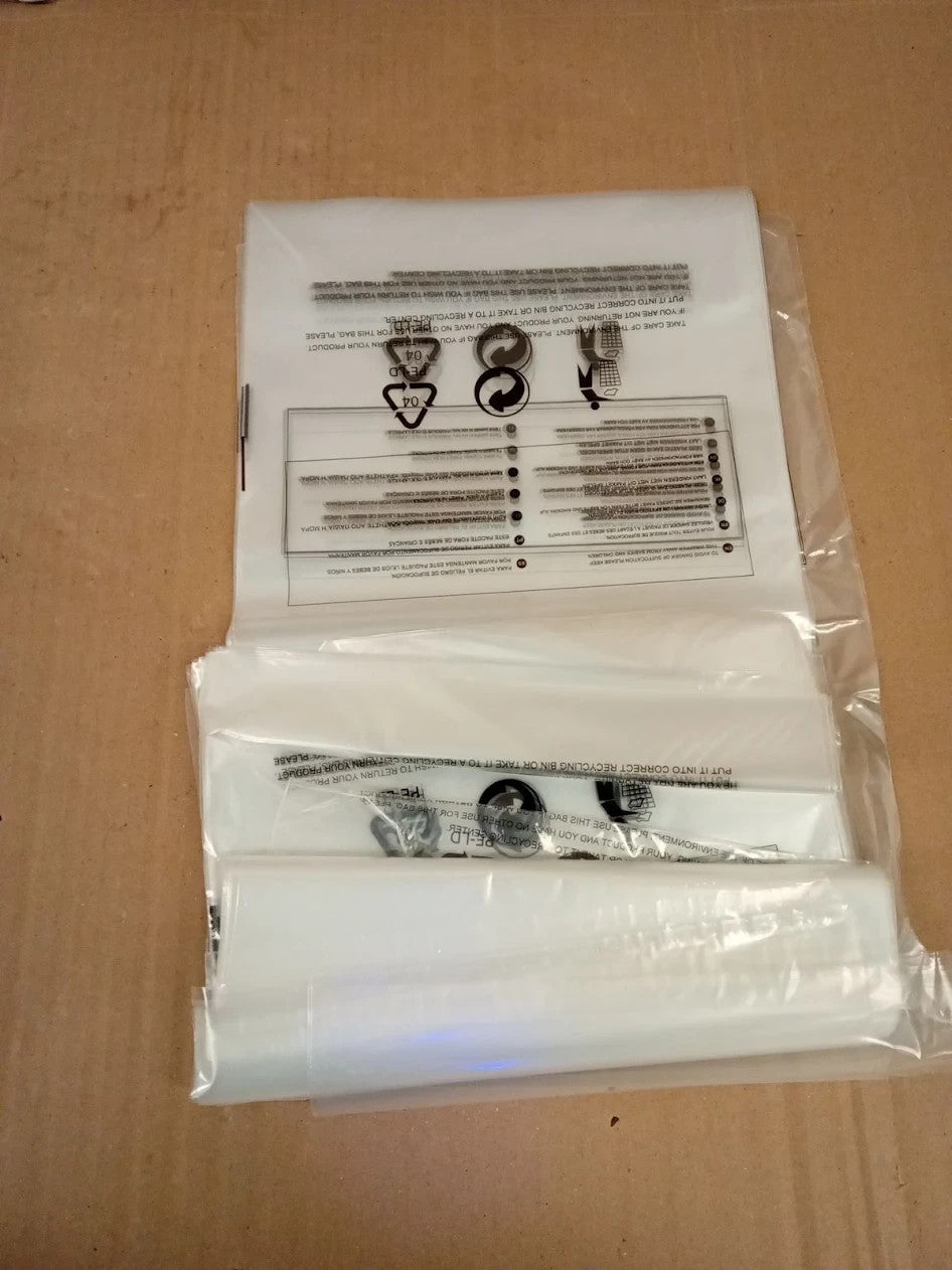 250 Pieces Clear Poly Bags With Suffocation Warning 250 Polybags 9x15in New