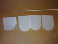 4pcs Acrylic Clear Book Ends Shelves Anti Slip Rubber Pads 10x10x13cm