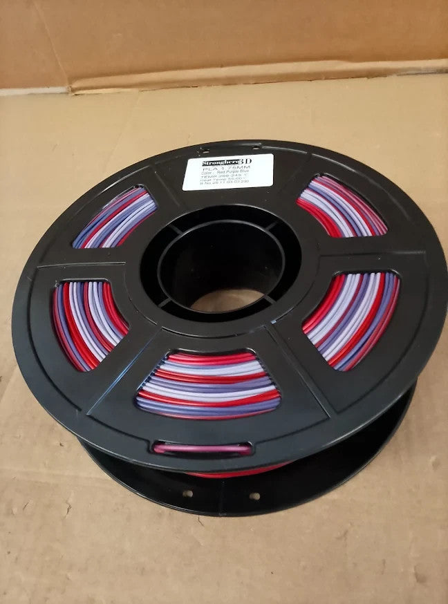 Stronghero3D PLA 3D Printer Filament 1.75mm 1kg Galaxy Red Silk Blue Purple