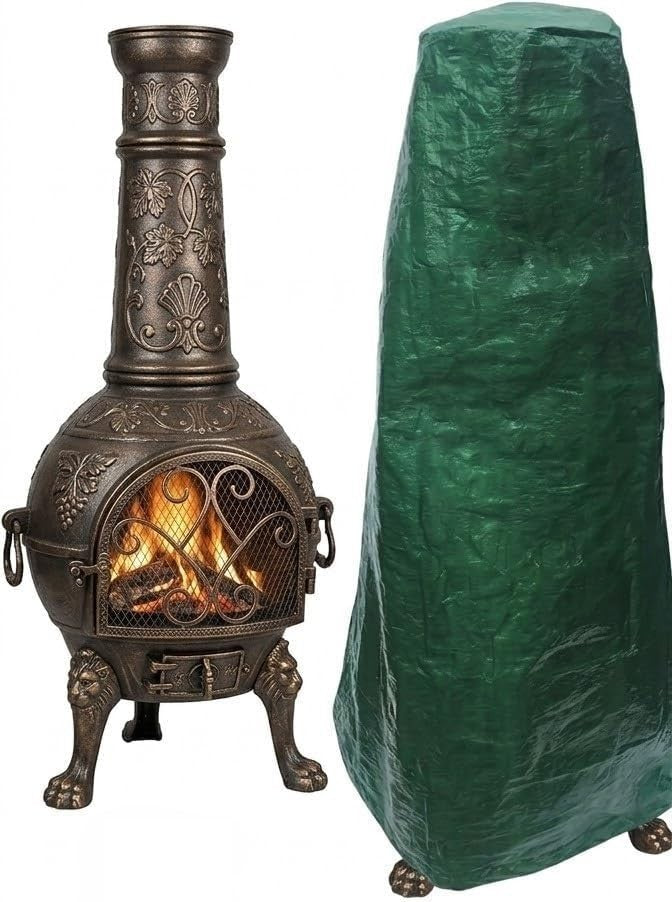 Heavy Duty Chimenea Cover Waterproof Weather Resistant Outdoor 22x61x21cm New