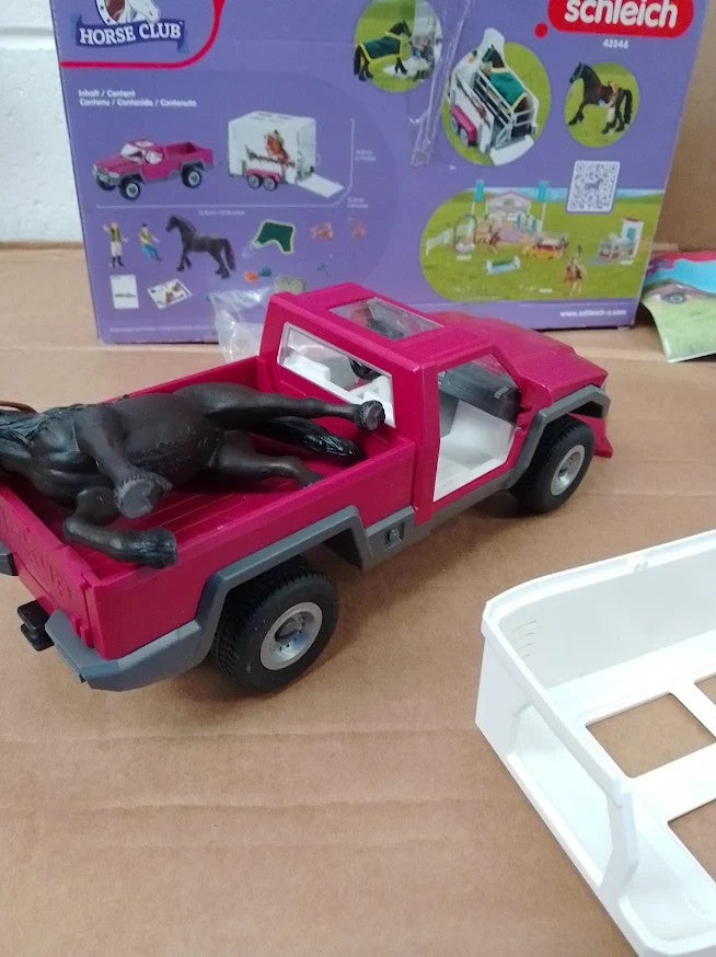 Schleich Horse Club Trailer Truck Set Rider Figures Toy 42346 Quality Design New
