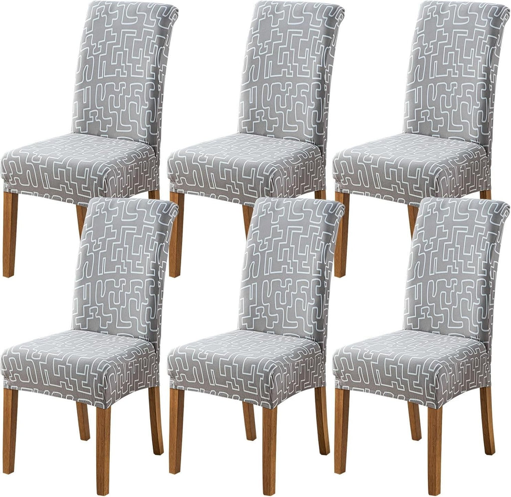 Hzdhclh Chair Slipcovers 4/6pcs Stretch Removable Washable Short Dining New