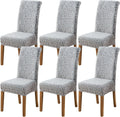 Hzdhclh Chair Slipcovers 4/6pcs Stretch Removable Washable Short Dining New