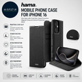Hama Mobile Phone Case iPhone 16 Standing Card Slot Extra Protection Black