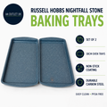Russell Hobbs Nightfall Stone Baking Trays Set Of 2 38cm Non Stick Oven Tray