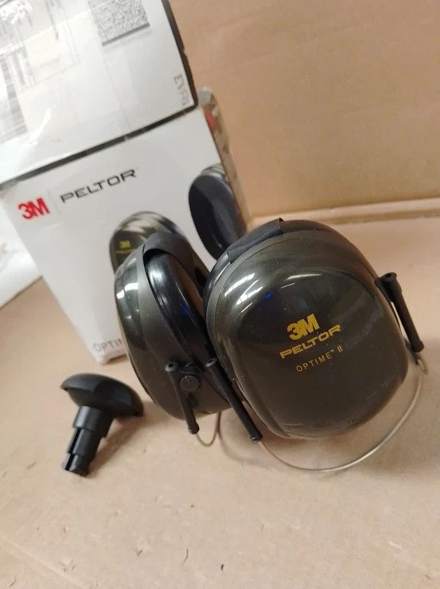 3M Peltor Optime II Earmuffs 31 dB Green Neckband H520B408GQ New